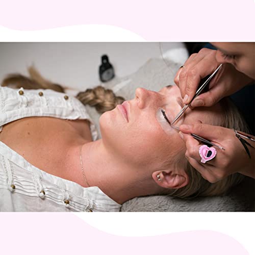 Glue Rings for Eyelash Extensions Lash Disposable Lash Glue Rings for Beauty Salons Holder Fanning Cups Eyelash Extension Supplies(1000 Pcs,Heart Style)