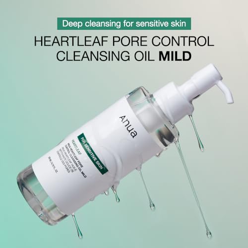 ANUA Gentle Double Cleanser Duo: Heartleaf Pore Control Cleansing Oil Mild & Hydrating Gentle Foaming Face wash for Double Cleansing, Daily Facial Cleanser, Korean Skincare