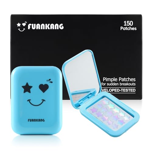 Pimple Patches for Face, Various styles, colors, Large Hydrocolloid Pimple Patches, 150 Count Pimple Patche, Good for blemishes with a head and visible gunk, With a Cute mirror case
