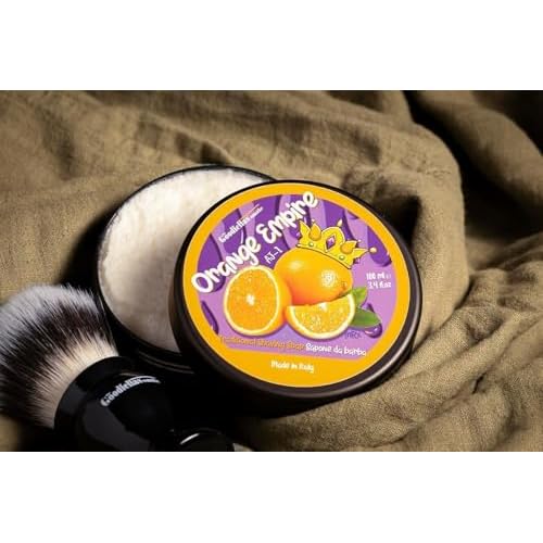 The Goodfellas' Smile, ORANGE EMPIRE (Orange & Citrus), Luxury Italian Shaving Soap, Formulated for Use with A Shaving Brush, Made in Italy