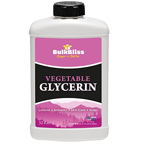 Vegetable Glycerine Food Grade, Non-GMO for Skin, Crafts - 1 Quart Glycerin Liquid (32oz)