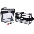 Rough Enough Clear Toiletry Bags for Traveling Toiletries Cosmetic Pouch Makeup Bags TSA Approved for Men and Women Travel