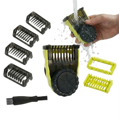 7-Pack Set Compatible with QP2520 QP2530 QP2630 QP6510, 1 Adjustable & 6 Fixed Combs Replacement for philips norelco one blade guards, Face Trimming Kit