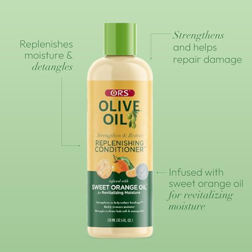 ORS Olive Oil Strengthen & Nourish Replenishing Conditioner infused with Sweet Orange Oil for Revitalizing Moisture 12.25 Ounce (Pack of 1)