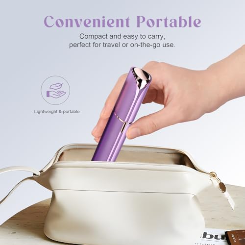 Battery Powered Facial Hair Remover for Women Lips, Chin, Neck, and Cheeks - Gentle and Pain with 2-pc Replacement Heads and 1 Battery