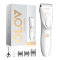 Hair Clippers for Men, Cordless Hair Clipper Kit, Adjustable 4 Length Setting, 2-Speed Settings, Replaceable Ceramic Blade Heads, Rechargeable Hair Clippers for Family (White)