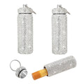 Chapstick Holder Key Chain 2Pcs Lip Balm Gloss Holder Keychain Bling Lipstick Case for Purse Portable Metal Chap Stick Organizer Cute Key Chain Accessories for Women (Sliver)