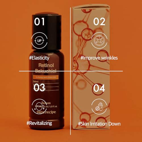 Papa Recipe Retinol Bakuchiol Face Serum(1.01fl oz/30ml) - Vitamin A Serum for Face, Soothing, Firming & Hydrating Skin with Bakuchiol, 10 Hyaluronic Acids, Korean Skin Care, Lightweight & Non-Sticky