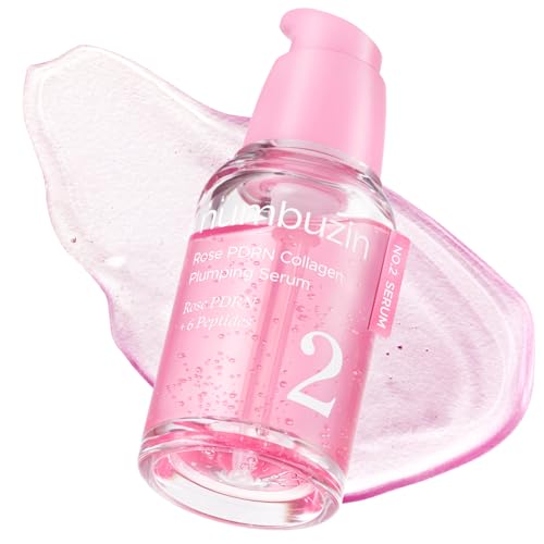numbuzin No.2 Rose PDRN Collagen Plumping Serum, Hydrating & Firming Serum with Peptides, Plump, Glowing Skin, Korean Skincare, 1.01 fl oz (30ml)