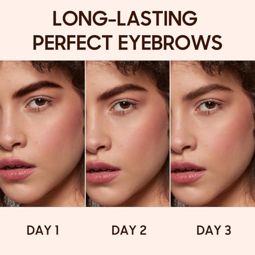 Peel Off Eyebrow Gel - Waterproof 3 Days Duration Brow Gel with Natural Extracts, High Pigmented Transfer-Resistant, Transfer-proof for Fuller & Defined Looking Brows (2 PCS Dark Brown)