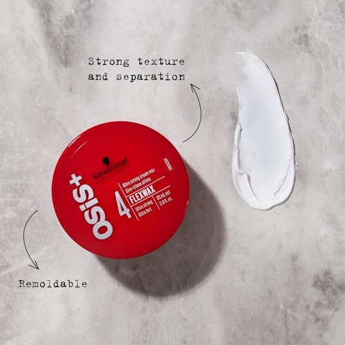 OSiS+ Dust It Mattifying Volume Powder (0.35 oz) and Flexwax Ultra Strong Hair Styling Cream Wax (2.8 oz) Bundle