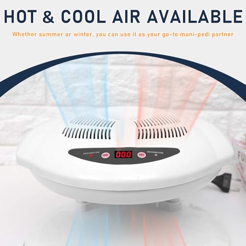 Nail Dryer for Regular Polish, 400W Air Nail Dryer Fan with Auto Sensor, Professional Nail Drying Fan with Hot and Cool Air for Salon and Home Use