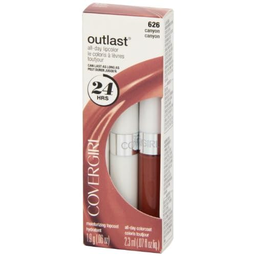 CoverGirl Outlast All Day Two Step Lipcolor, Canyon 626, 0.13 Ounce