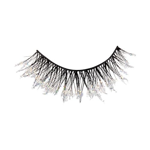 KISS Holiday Lash Couture Faux Mink False Eyelashes, ¡®'Little Black Dress', 12mm, Cruelty-Free, 3 Pairs + 1 Pair with Glitter, KISS SuperStick Strip Lash Adhesive, Black, Net Wt. 4.8g (0.17 oz.)