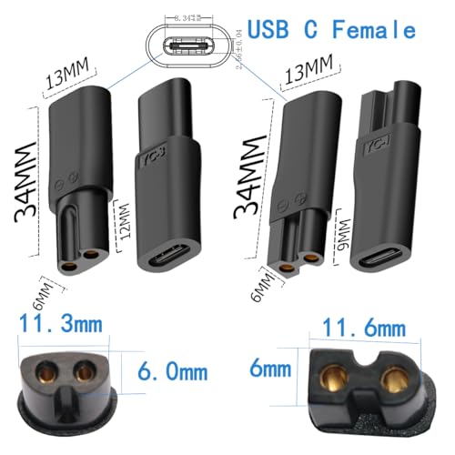 10PCS USB C Power Cord Replacement Charger USB Adapter Compatible with a Variety of Electric Hair Clippers, Beard Trimmers, Shavers, Desk Lamps,Purifiers, HQ8505 Charging Cable