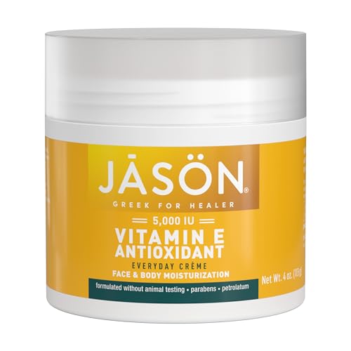 JASON Vitamin E 5,000 IU Moisturizing Cr?me, For Face and Body, 4 Fluid Ounces