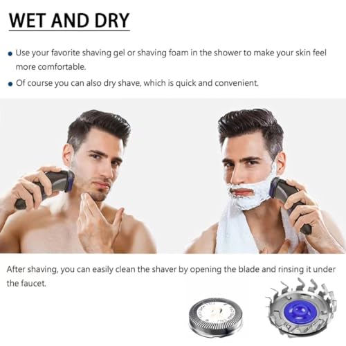 6-Pack HQ56 Replacement Shaver Heads Compatible with Philipss Norelco hq56 Replacement Heads HQ5625 HQ380 HQ489 HQ6863 hq5810 isoseries Razor Shaving Heads Blade