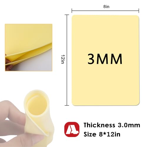 22Pcs Practice Skin Kit, 2Pcs 3MM Fake Skins with 20Pcs 1003RL 12 * 8'' Fake Skin 3MM Thick Blank Double Sides Skin Practice