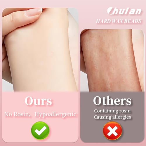 Chulan 5lb Hard Wax Beads Bulk, Big Bag Waxing Bead, Hypoallergenic Wax Beans for Sensitive Skin, Body, Brazilian, Bikini, Legs, Face, Coarse Hair Removal, Spa Solon Professional Waxing Refill Pink