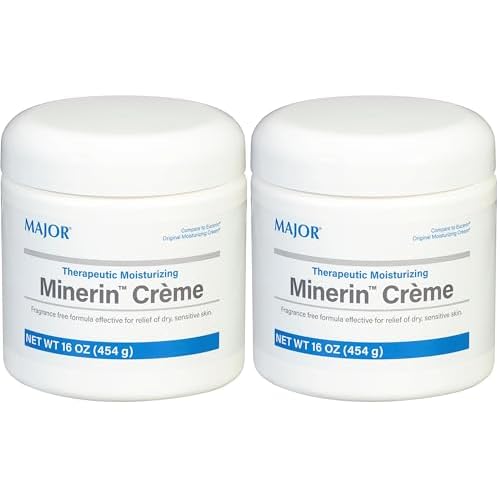 MAJOR Therapeutic Moisturizing Minerin Cr?me - Body Cream Moisturizer for Dry Skin - Fragrance-Free - 16 Oz. (Pack of 2)