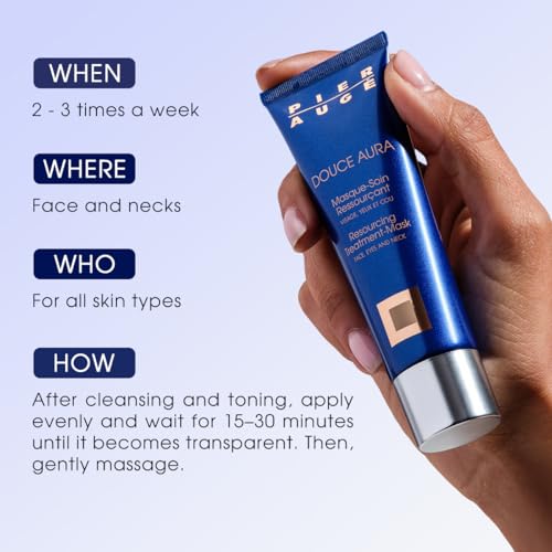 Pier Auge Facial Masks| Douce Aura Face Mask | Overnight Face Mask for Glass Glow Skin -Glowup & Hydrating, Firming and Moisturizing | PDRN Mask 50ml,1.69 fl.oz