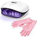 SUNUV SUN4 48W UV LED Nail Lamp, UV Gloves Pink, UV Light for Nails, Nail Dryer for Gel Polish for Home Salon