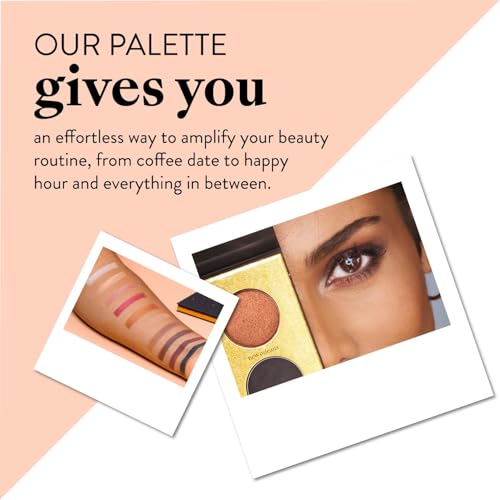 Mented Cosmetics Eyeshadow Palette Nude and Dark Eyeshadows, Vegan, Paraben-Free Cruelty-Free Makeup, Made in USA, Neutral and Dark Glam Eyeshadow, 17g/0.63oz, 10 Pan, Everynight