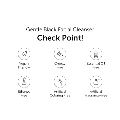 DearKlairs Gentle Black Facial Cleanser | Vegan, Low pH, Hydrating Finish, Creamy Foam Cleanser, Daily Face Wash, 4.73 Fl Oz