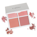 LITHE BEAUTY 4-Shade Sunset Blush Palette, Pink Tones for Natural Flush, Silky Blendable Powder, Clean Vegan Formula, Travel-Friendly, Compact