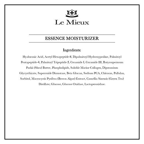 Le Mieux Essence Moisturizer - Peptide-Infused Facial Anti Aging Emulsion with Marine Collagen, Hexapeptide-8 & Hyaluronic Acid Base, Hygrating & Fragrance-Free (4.2 oz / 125 ml)