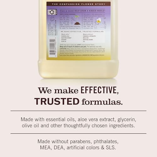 MRS. MEYER'S CLEAN DAY Hand Soap Refill, Compassion Flower Scent, 33 Fl Oz Bottle