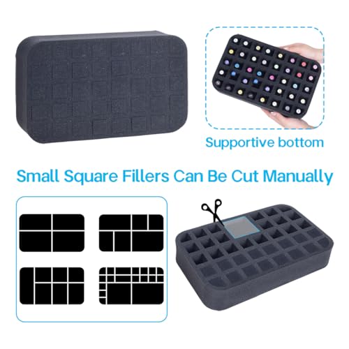 Nail Polish Organizer Holder Foam Pad with Slots for Storage 40 Bottles (15ml/0.5fl.oz) Nail Polish or Essential Oil Tray for Drawers Black