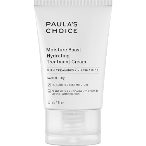Paula's Choice MOISTURE BOOST Hydrating Treatment Cream, Niacinamide & Hyaluronic Acid, Face Moisturizer for Dry Skin, 2 Ounce
