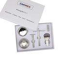 Men's Shaving & Grooming Set, Double Edge Safety Razor, Shaving Brush, Razor & Brush Stand,10 Blades, Shaving Bowl, Valentine Gift For Men, Gift for Fathers/Dads (Silver)