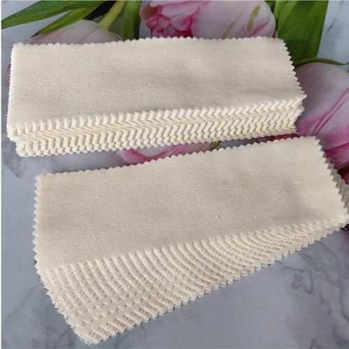 Natural Hair Removal Strips, Body and Facial Muslin Epilating Cotton Cloth Wax Strips, Large Precut Waxing Strips Bulk for Women Men (100 Pack)