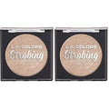 L.A. COLORS Strobing Powder, Champagne CSP256 (Pack of 2)