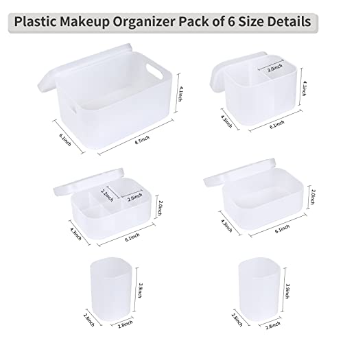 OCHEAL Makeup Organizer Case Set: Stackable Clear Vanity Storage - Multi-size Holder for Makeup, Jewelry, Toiletries