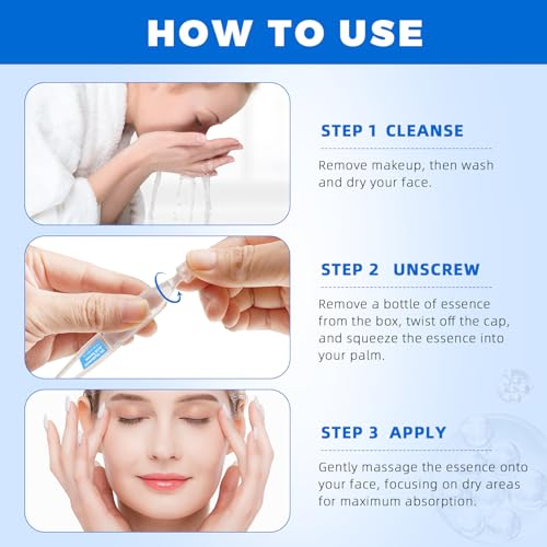 3% Hyaluronic Acid Serum Ultra-Hydrating Vials, 30 Pack Skin Repair Hyaluronic Acid Tubes, Single-Use Anti-Aging serum for face Wake Nature Perfection Tubes Vials (#1)