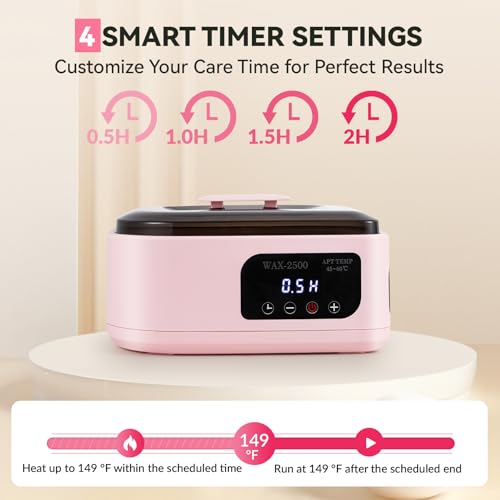 BAOSHISHAN Hand Wax Paraffin Machine, 3500ML Paraffin Wax Warmer with Auto-Timer & 113¢µ-167¢µ Display Temperature Control, Paraffin Wax Machine for Hands for Skin Moisturizing Home Spa Beauty (5 Pack)