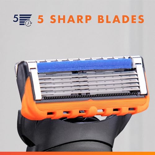 Gillette Fusion5 Power Razor for Men, 1 Gillette Power Razor Handle + 1 Blade Refill, (Pack of 2)