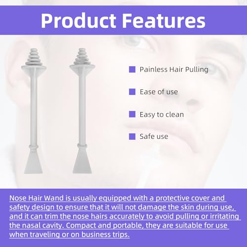 200Pcs Nose Wax Sticks, Plastic Hair Wax Applicators Disposable Nose Waxing Stick Ear Hair Removal for Men Women Nostrils Ears Face Cleaning