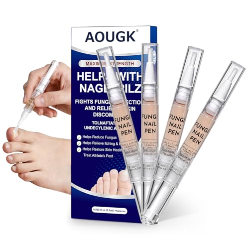 Toenail Fungus Treatment Extra Strength - with 25% Undecylenic Acid - Effective Nail Repair for Damaged Nails, Ingrown Nails & Discoloration - 4-Pack Twist Pen