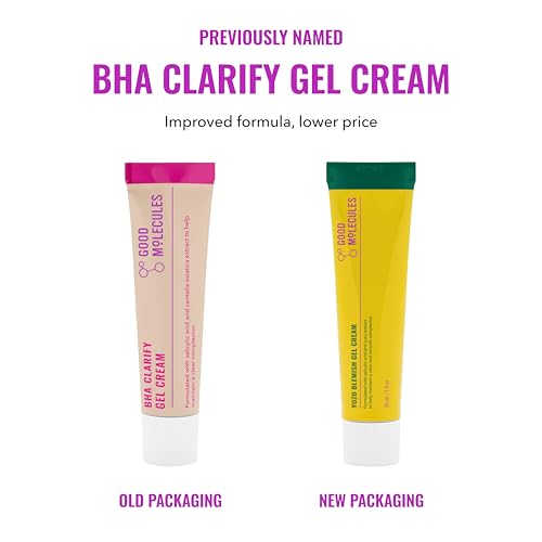 Good Molecules Yuzu Blemish Gel Cream - Lightweight Gel Moisturizer with Salicylic Acid (BHA) and Natural Extracts to Target Blemishes, Even Skin Tone, and Texture - Skin Care for Face