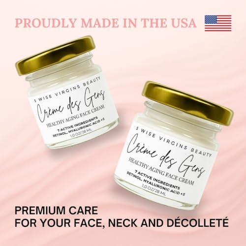 Cr?me des Gens Healthy Aging Retinol Cream with Hyaluronic Acid, Niacinamide & Ceramides ? Smooths Wrinkles & Fine Lines, Affordable, Simplified Skincare, Fragrance-Free, 1 Oz