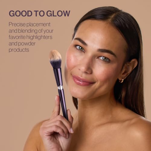 Anisa Beauty Tapered Highlight Makeup Brush ? Precision Tapered Brush for Seamless Application of Highlighter and Illuminating Powders ? Soft, Synthetic Fibers
