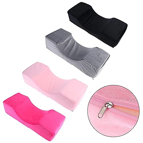WILL Lash Pillow Neck Support Eyelash Pillow Soft Grafting Eyelashes Memory Foam Eyelash Extension Pillow Makeup Salon With Pocket (Black)