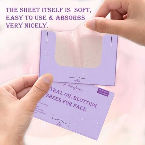 Face Oil Blotting Paper sheets- 8 pack 800 sheets Rose Natural Face Oil Blotting Paper rapidly absorb excess oils