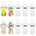 RP Remarkable Power, 10 Pack Sublimation Blanks Chapstick Holder Keychain for Lip Balm Holder White