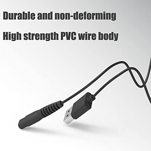 Replacement Charging Cable Fit for Meridian Grooming Electric Shaver Trimmer 5Ft Charger Cable Power Adapter Cord Black