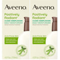 Aveeno Positively Radiant Clear Complexion & Acne Facial Moisturizer with Soy and Salicylic Acid for Oily Skin, Hypoallergenic Formula, Paraben-Free, Non-Comedogenic, Pump, 4 FL OZ, (Pack of 2)